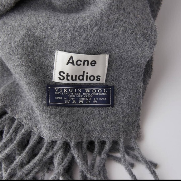 NON-AUTH Acne Studios Canada Grey Melange Scarf - Picture 6 of 6